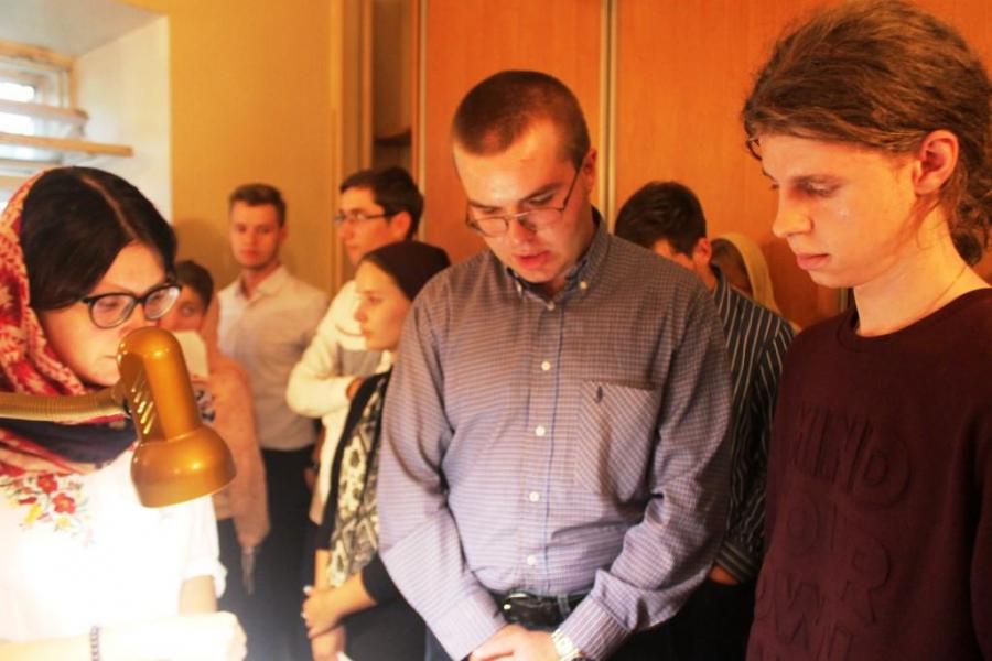 Богослужение в часовни свв. Мефодия и Кирилла